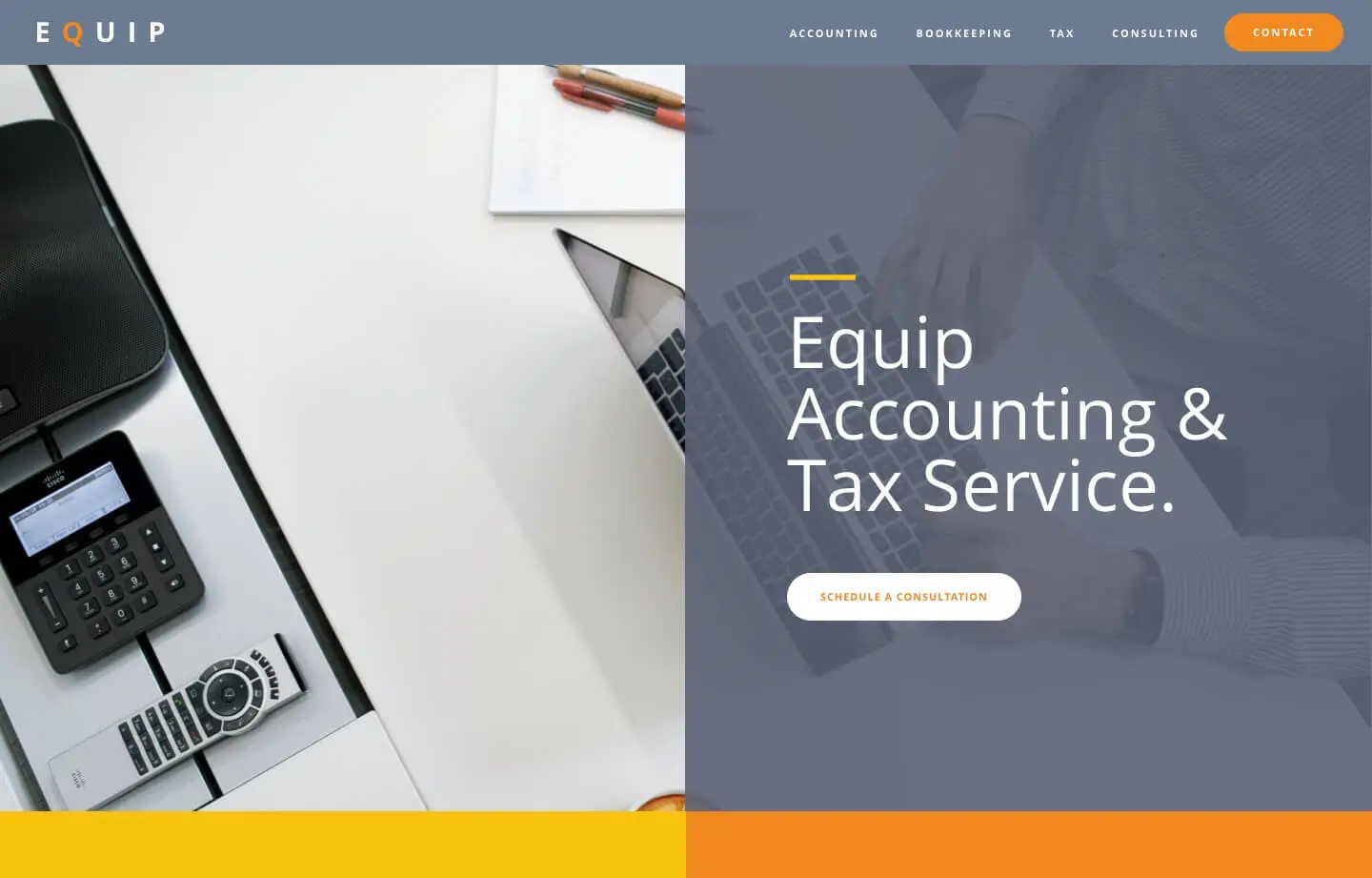 cpa and accounting firm website for equip accounting and tax service