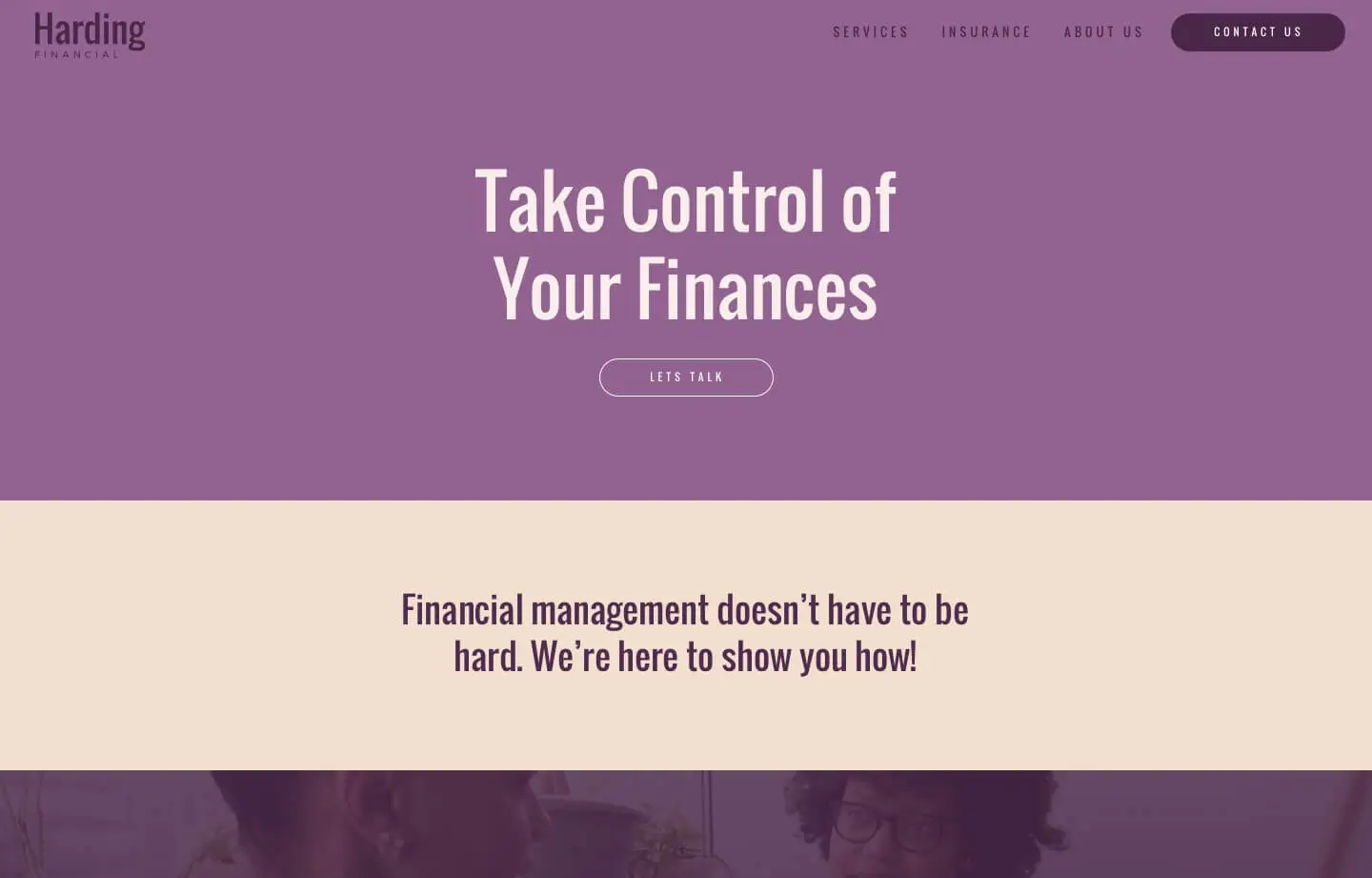 financial management website for harding financial
