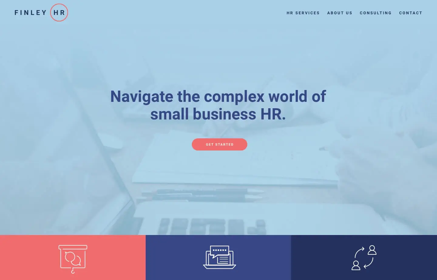 HR Consulting website for Finley HR
