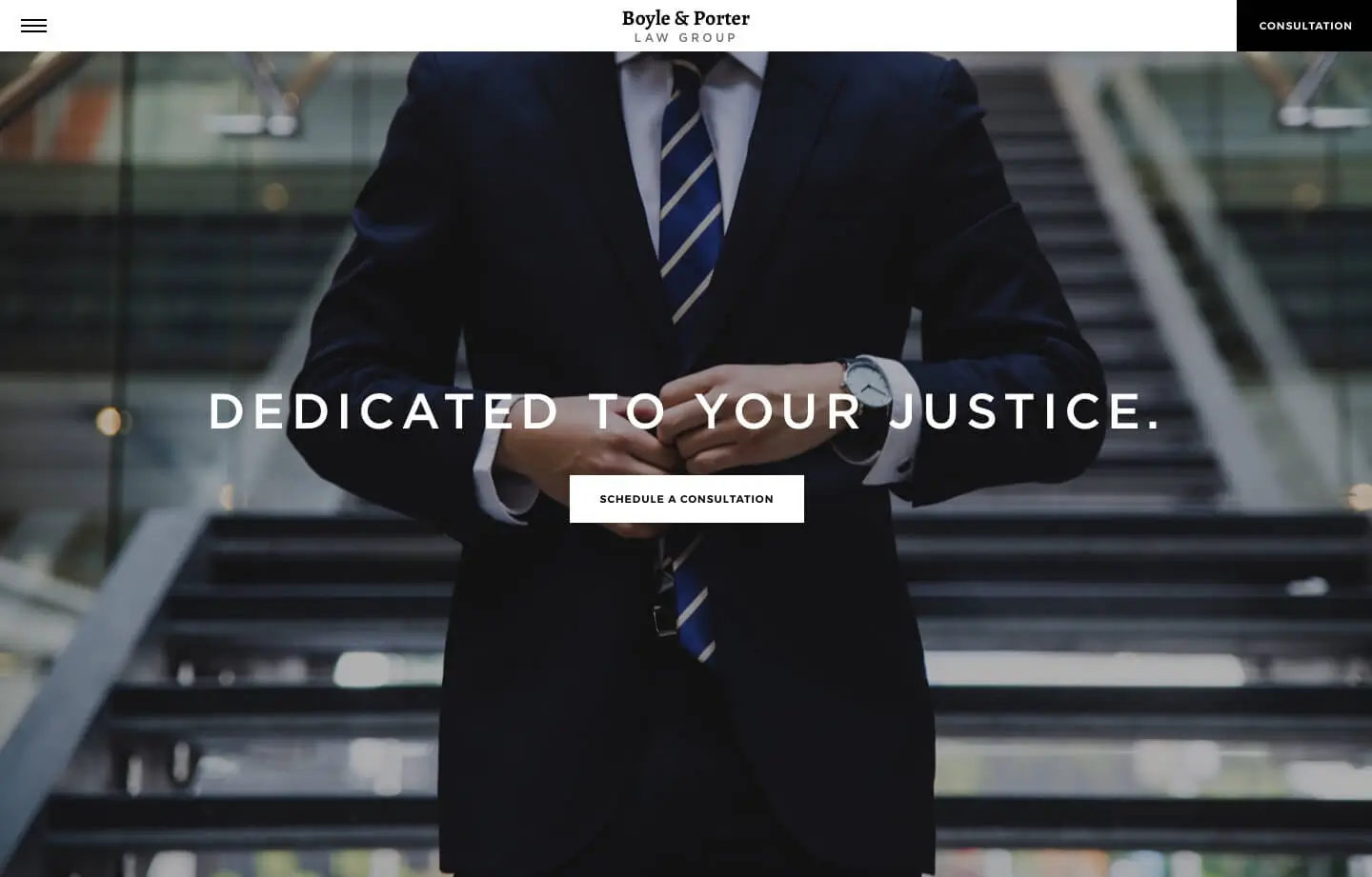 Law firm website for boyle and porter