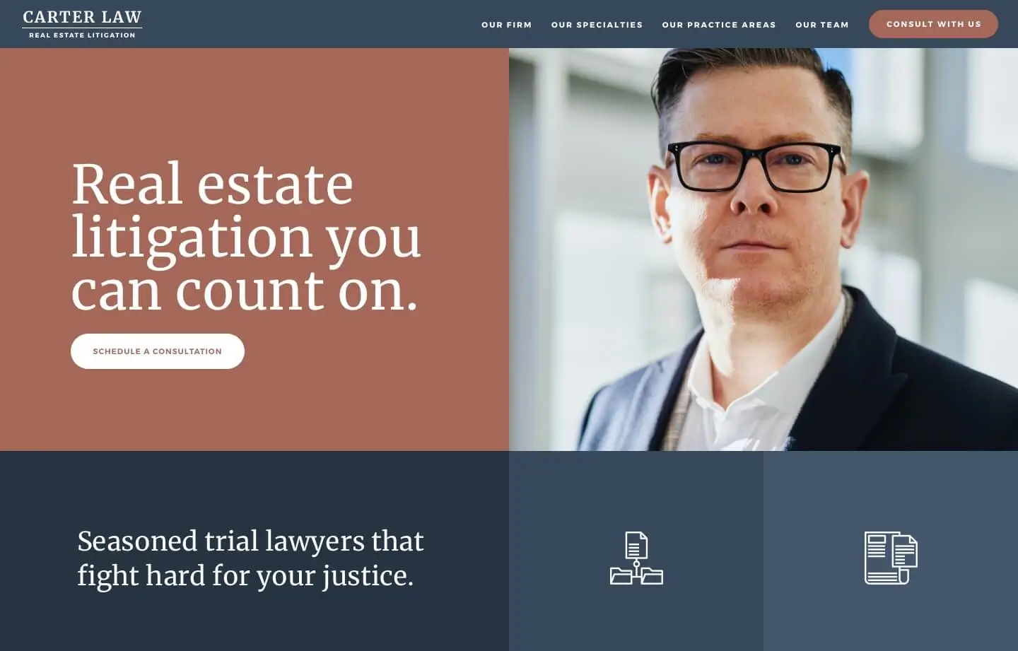 website for carter law real estate litigation