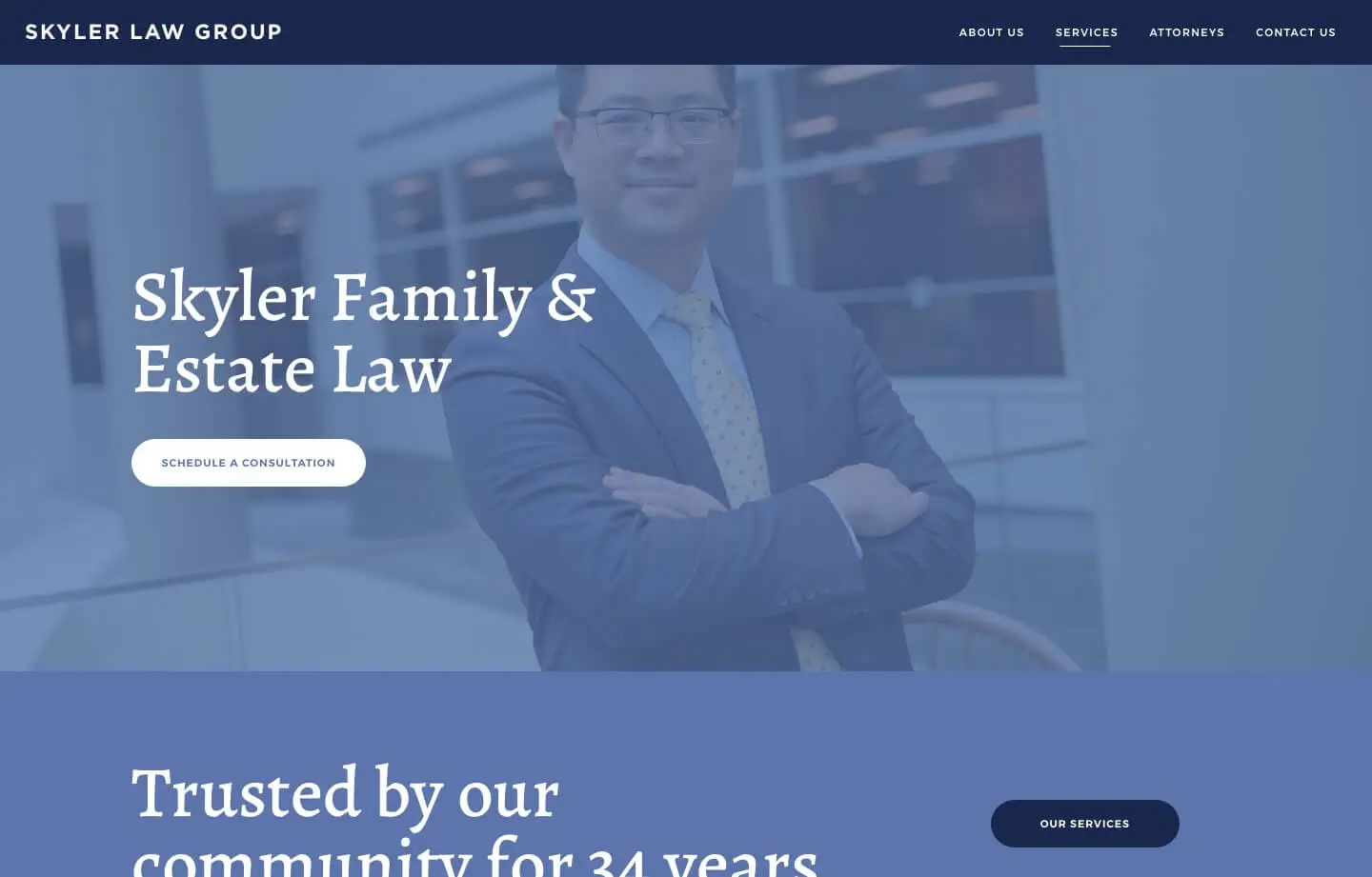 law firm website skyler law group