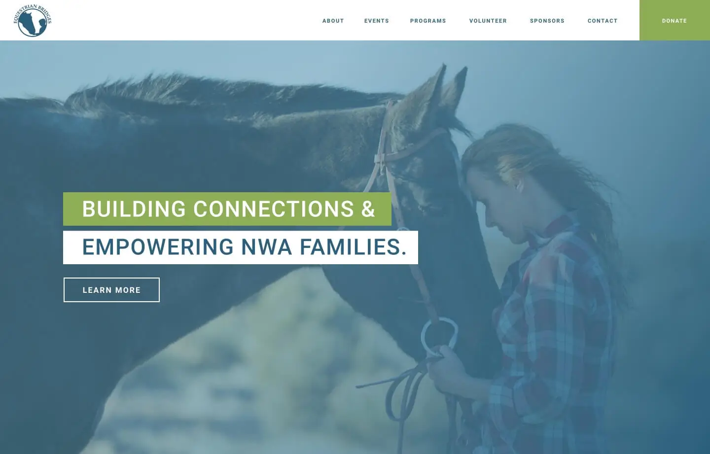 nonprofit website for equestrian bridges