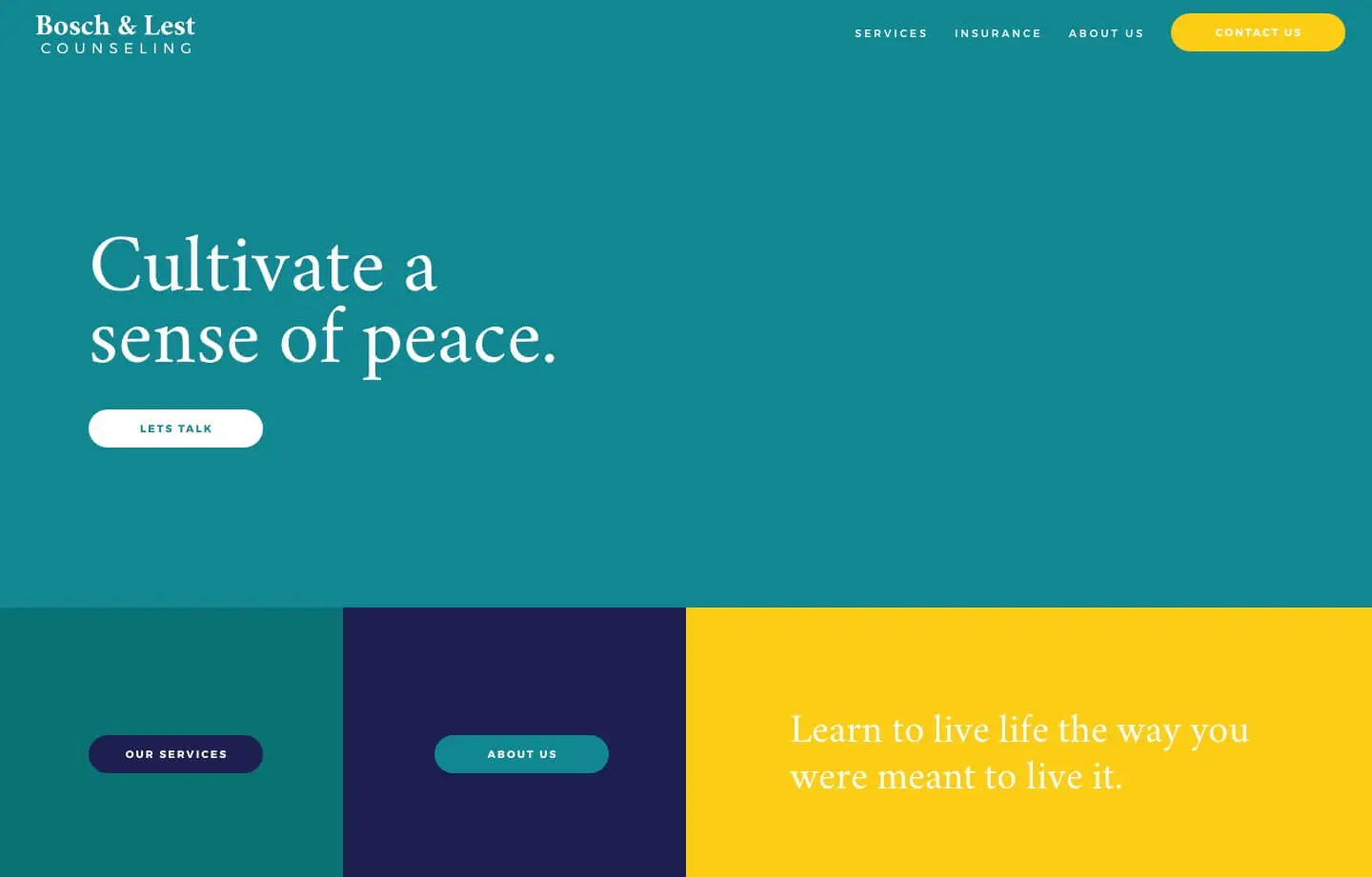 Bosch and Lest Counseling center website